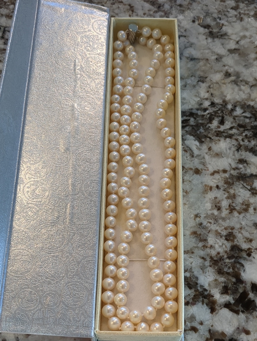 Elegant Cream Pearl Double Strand Necklace - Women's Jewelry